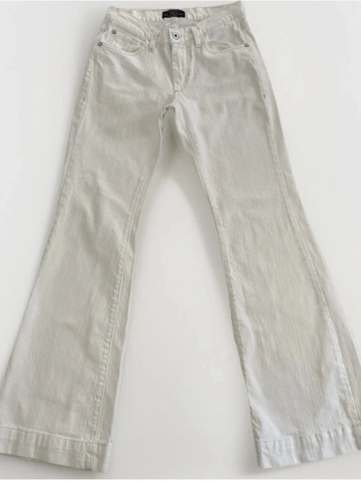Rare James Jeans White Flare Wide-Leg Denim